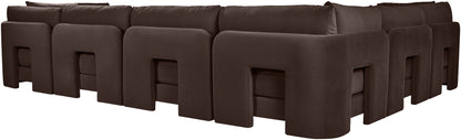 Hammond - Velvet Performance Fabric Upholstered 6 Piece Corner Sectional