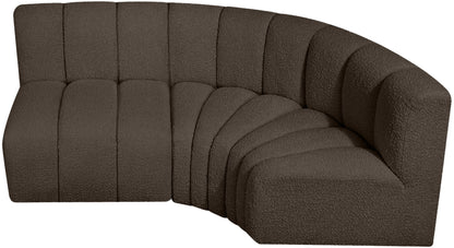 Arc - Boucle Fabric 3 Piece Sofa