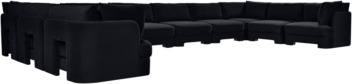 Hammond - Velvet Performance Fabric Upholstered 10 Piece Sectional