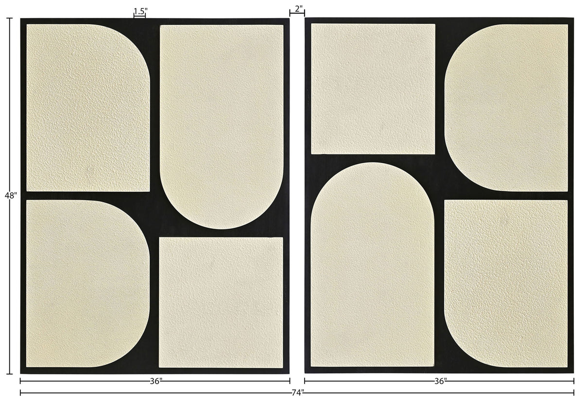Icon - Mango Wood 2 Piece Wall Art