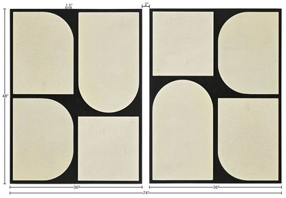 Icon - Mango Wood 2 Piece Wall Art