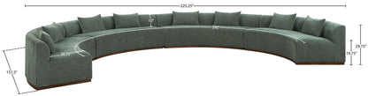 Avanti - Chenille Fabric Upholstered 4 Piece Modular Sectional