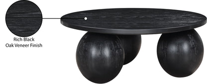 Fitch - Wood Oak Veneer Coffee Table - 3 Legs
