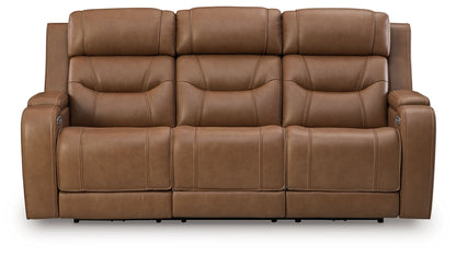 Knightington - 3 Pc. - Power Reclining Sofa, Loveseat And Recliner - Caramel