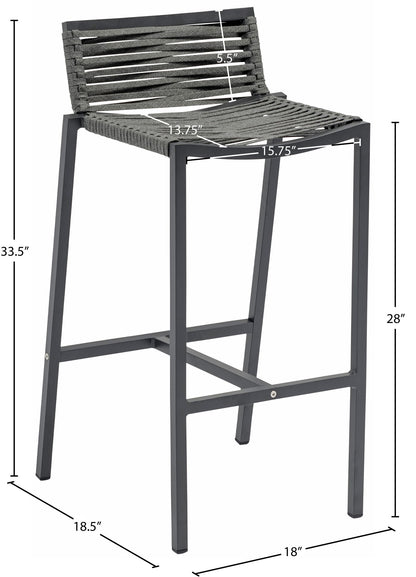 Maldives - Rope Outdoor Patio Bar Stool (Set of 2)