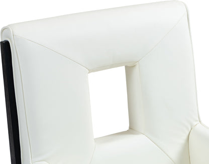Gwendolyn - Faux Leather Dining Arm Chair With Black Frame
