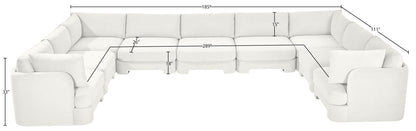 Hammond - Velvet Performance Fabric Upholstered 9 Piece Sectional