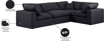 Comfy - 4 Piece Linen Fabric Modular Sectional