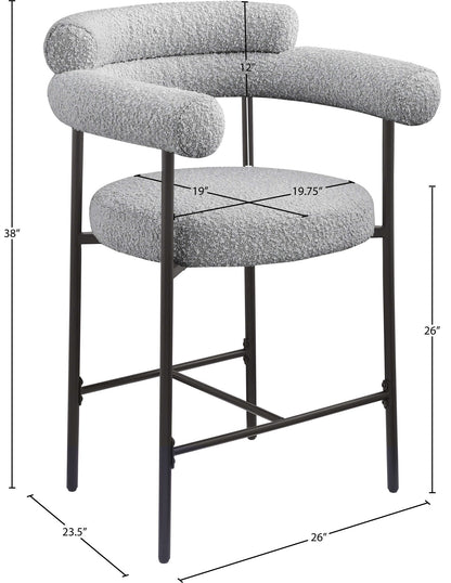 Blake - Counter Stool With Black Base (Set of 2)