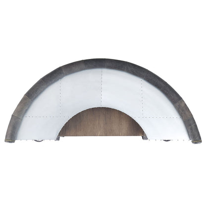 Rahma - Bar Table - Antique Ebony Top Grain Leather & Aluminum