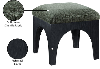 Lawson - Chenille Fabric Ottoman - Black Base