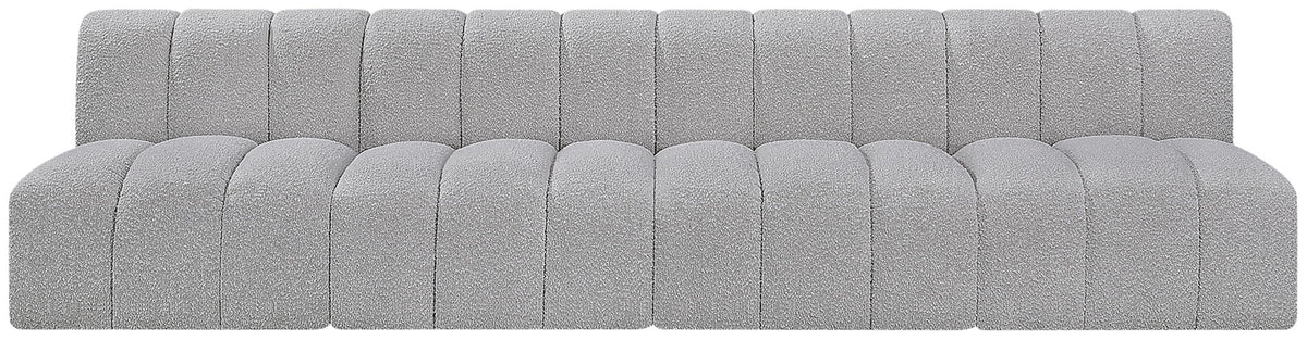 Arc - Boucle Fabric 4 Seats Modular Sofa