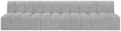 Arc - Boucle Fabric 4 Seats Modular Sofa