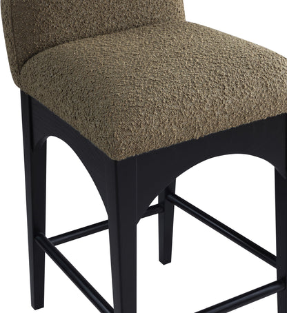 Waldorf - Boucle Stool With Black Legs