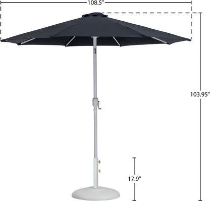 Fiji - Aluminum Patio Umbrella With Round White Base