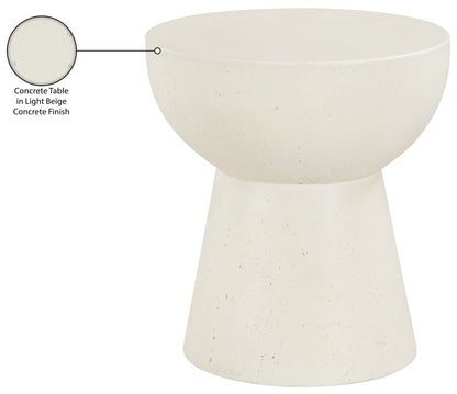 Avaya - Concrete And Fiberglass Indoor / Outdoor End Table - Cream