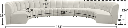 Infinity - 8 Piece Velvet Modular Sectional