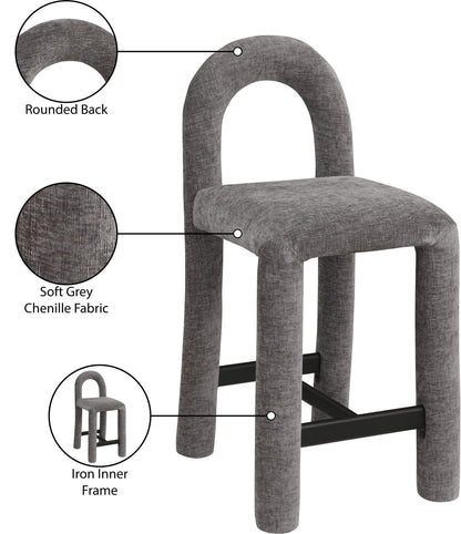 Amari - Chenille Fabric Stool