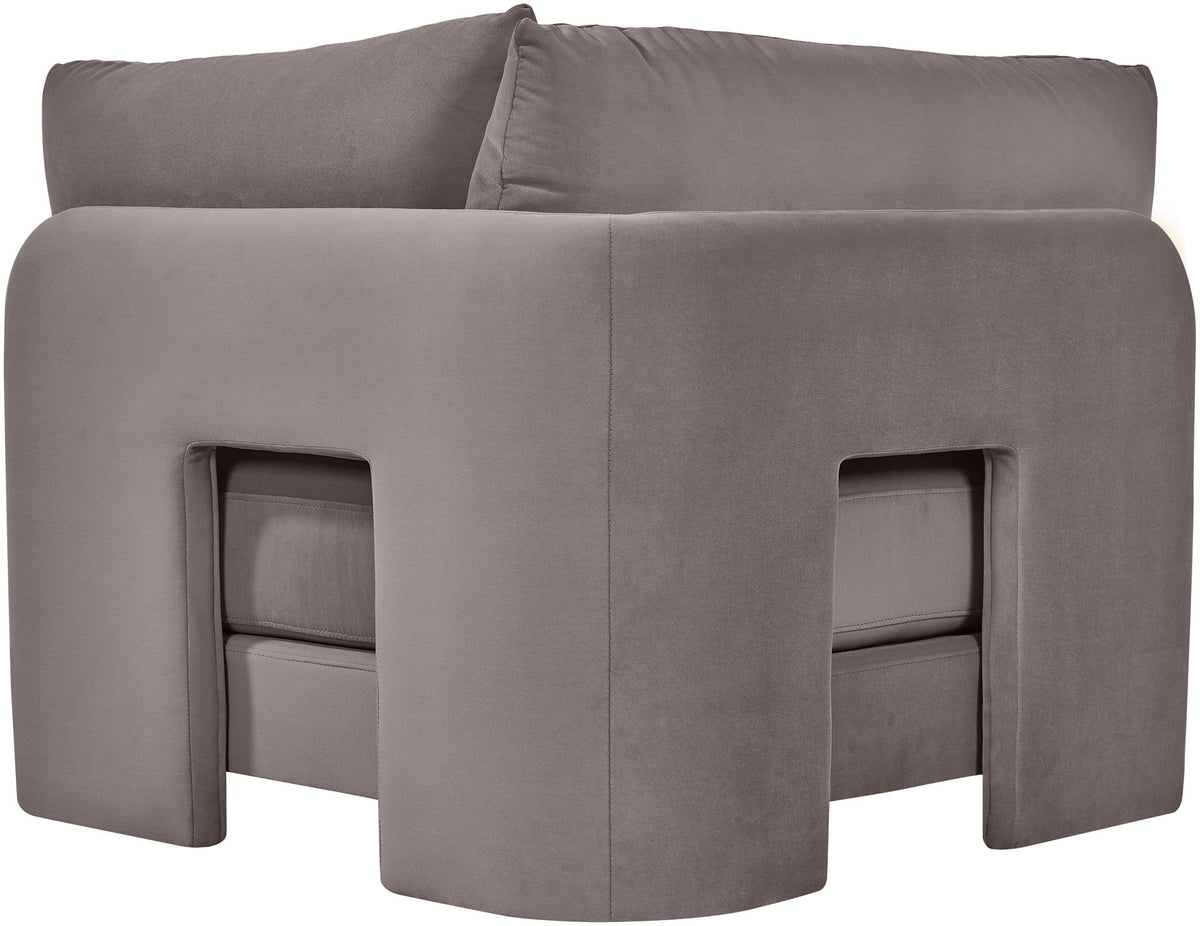Hammond - Velvet Performance Fabric Upholstered Corner Chair