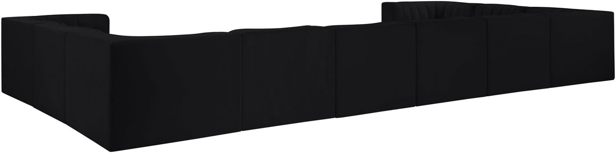Rummi - Velvet Performance Fabric Upholstered 10 Piece Modular Sectional