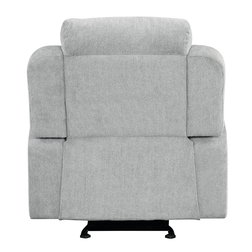 Galya - Motion Glider Recliner - Light Gray Chenille