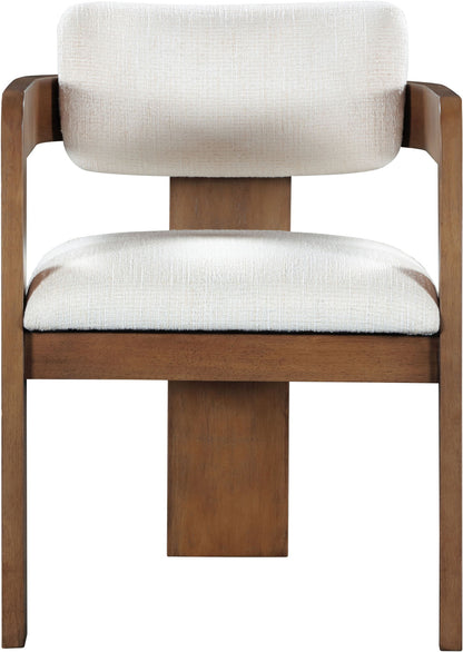 Sacha - Linen Dining Chair With Brown Base (Set of 2)