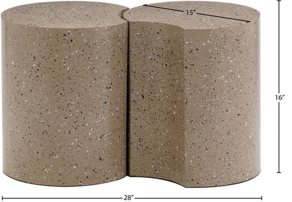 Dimple - 2 Piece Modular End Table - Terazzo Finish