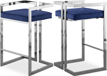 Ezra - Stool with Chrome Legs (Set of 2)