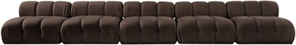 Orin - Velvet 5 Piece Modular Armless Sofa
