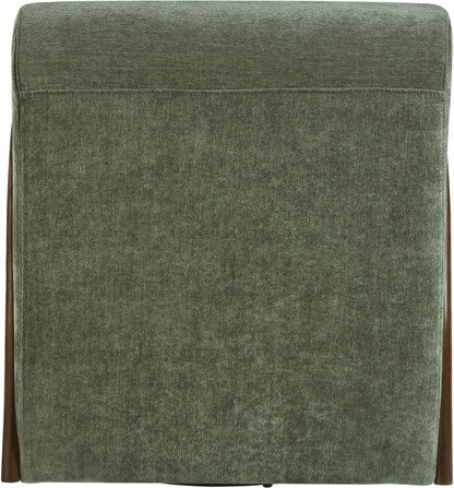 Neria - Chenille Fabric Upholstered Swivel Accent Chair - Painted Brown Base