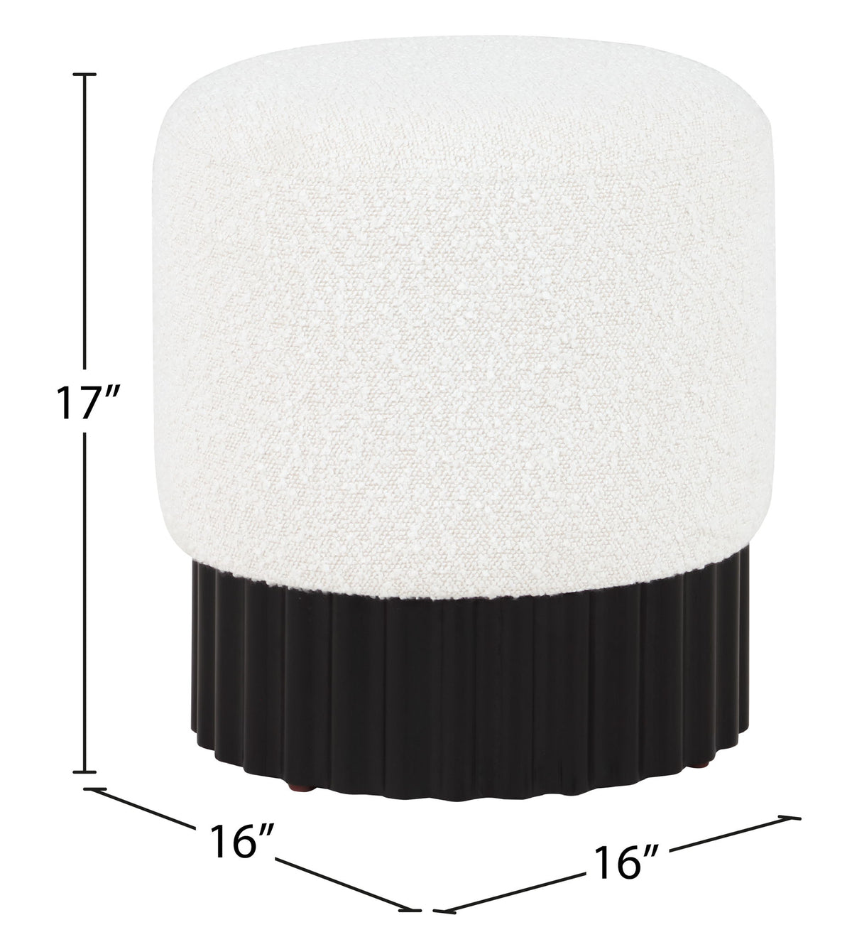 Veranda - Ottoman / Stool With Black Base