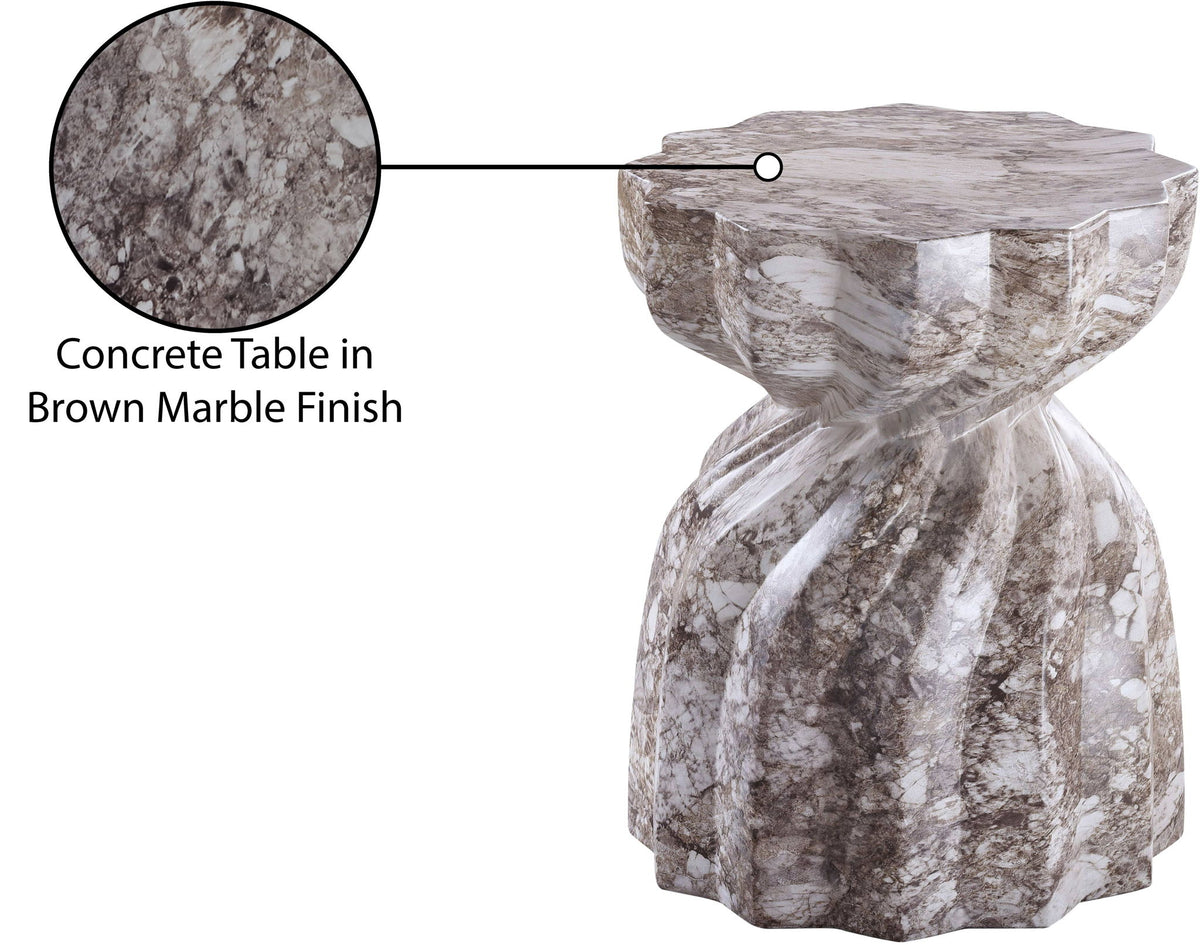 Caserta - Marble Finish Concrete End Table