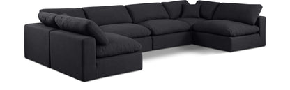Comfy - 6 Piece Linen Modular Armless Sectional