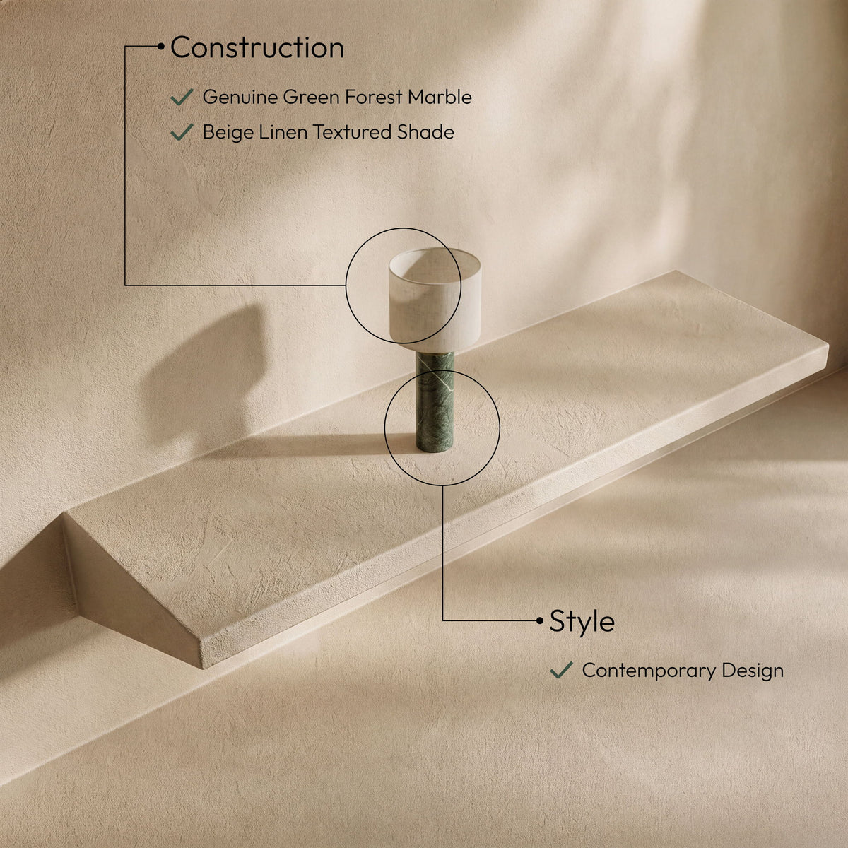 Titan - Textured Fabric Table Lamp