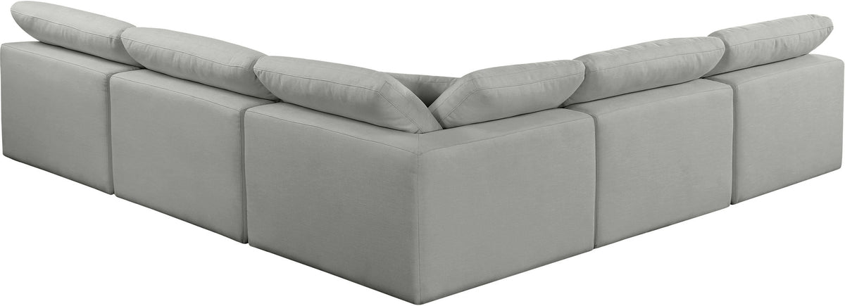 Comfy - 5 Piece Linen Modular Corner Armless Sectional