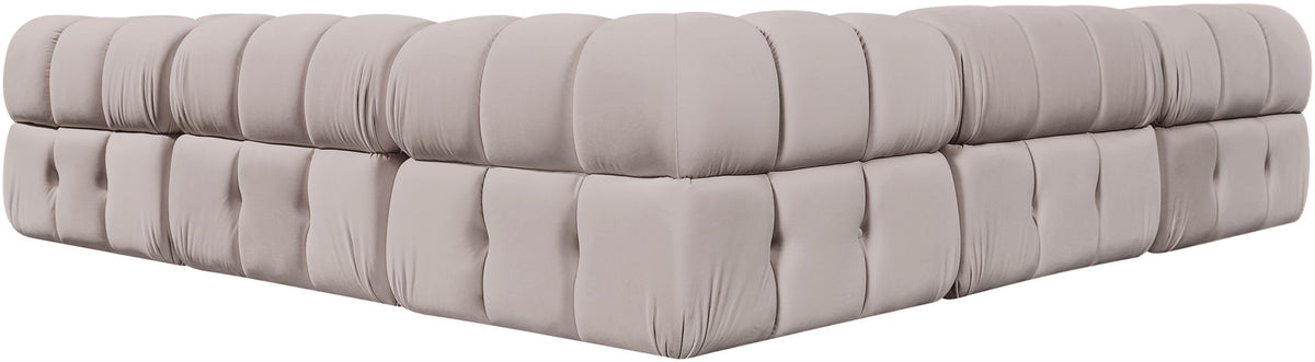 Orin - Velvet 5 Piece Modular Corner Sectional