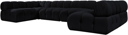 Orin - U-Shaped Velvet 6 Piece Modular Sectional