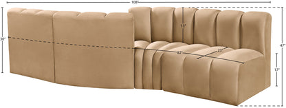 Arc - Velvet 4 Piece Sofa