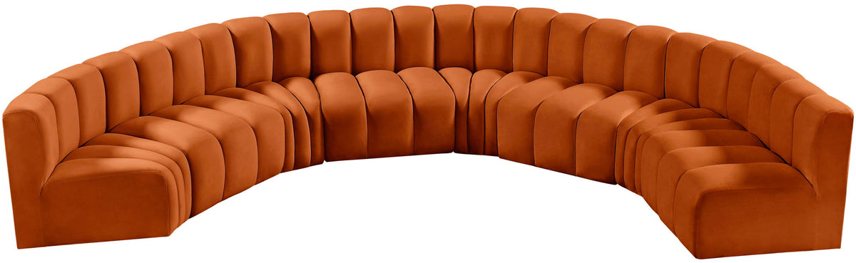Arc - Velvet 8 Piece U-Shaped Modular Sofa
