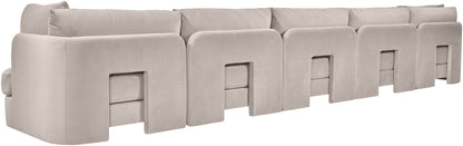 Hammond - Velvet Performance Fabric Upholstered 5 Piece Sofa