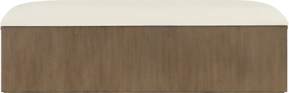 Velden - Upholstered Storage Bench With Stained Brown Base