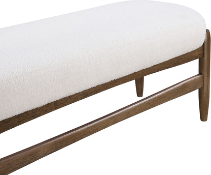 Briar - Faux Sheepskin Upholstered Bench
