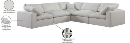 Comfy - 5 Piece Linen Modular Corner Sectional