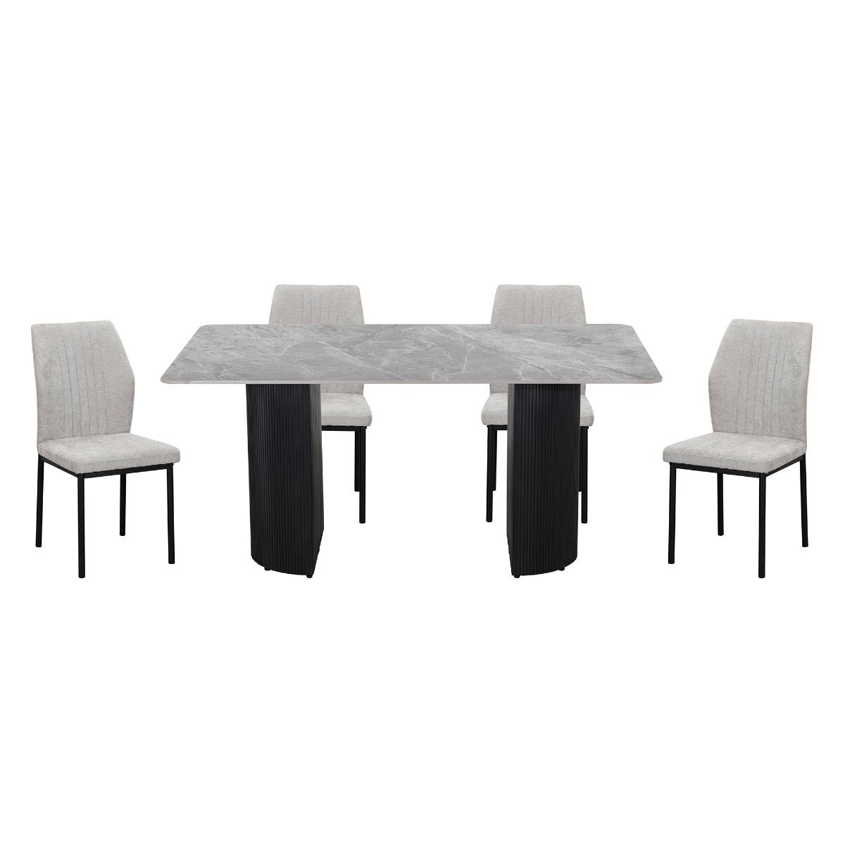 Leander - Side Chair (Set of 2) - Gray Linen