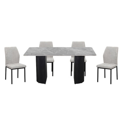 Leander - Side Chair (Set of 2) - Gray Linen