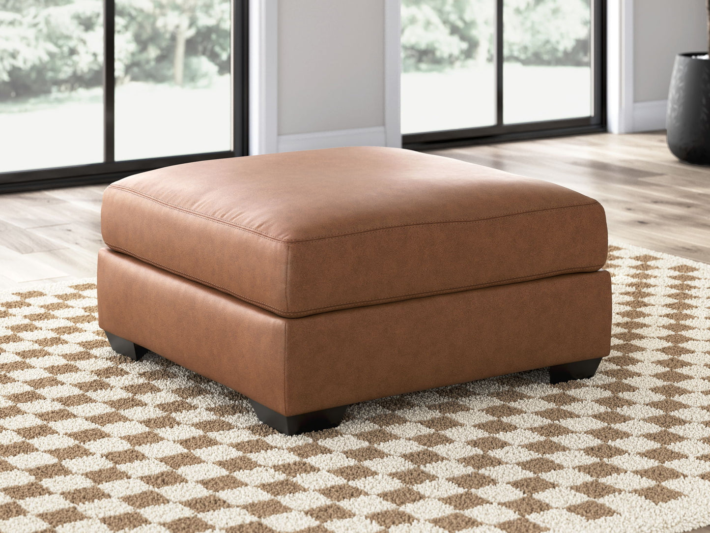 WillowBend - Oversized Accent Ottoman - Caramel