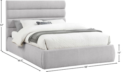 Adam - Linen Fabric Bed With 52" Headboard