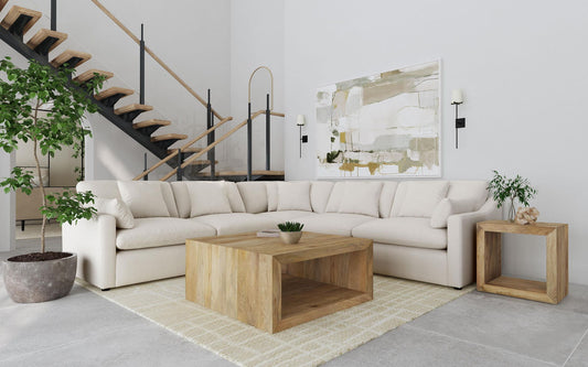 Hobson 5-piece Upholstered Modular Sectional Sofa Ivory