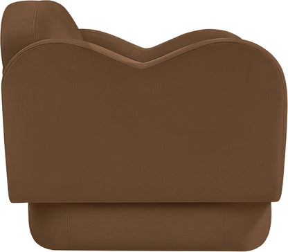 Bloom - Velvet Chair - Saddle