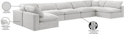 Comfy - 7 Piece Velvet Modular Armless Sectional